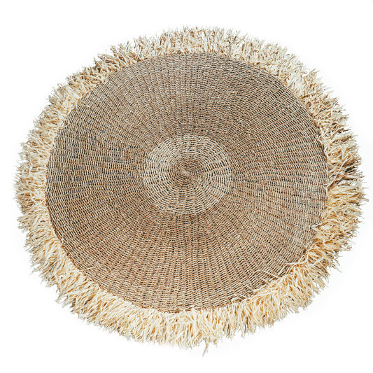 Tapis Fringed rond