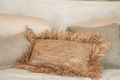 HOUSSE DE COUSSIN | RAFFIA | NATUREL