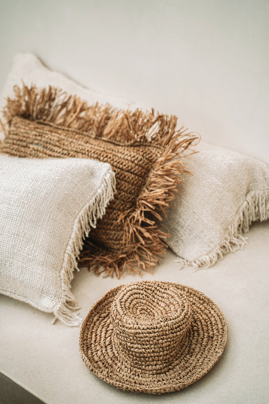 HOUSSE DE COUSSIN | RAFFIA | NATUREL