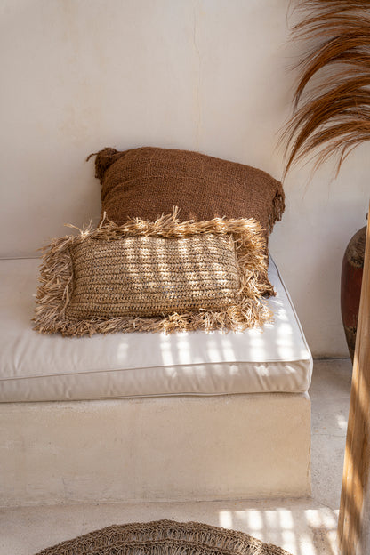 HOUSSE DE COUSSIN | RAFFIA | NATUREL